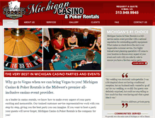 Tablet Screenshot of michigancasinoparties.com